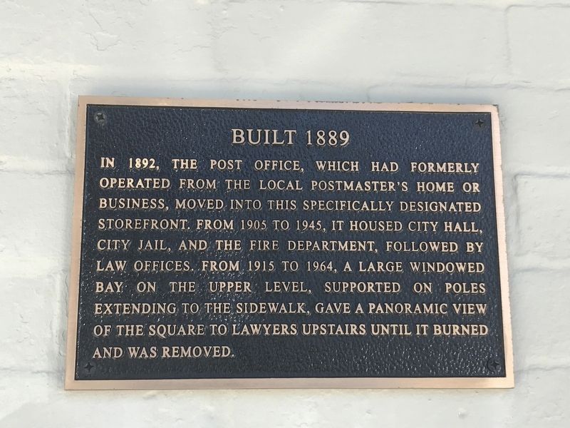 Built 1889 Marker. Click for full size. Built 1889 Marker image. Click for full size.