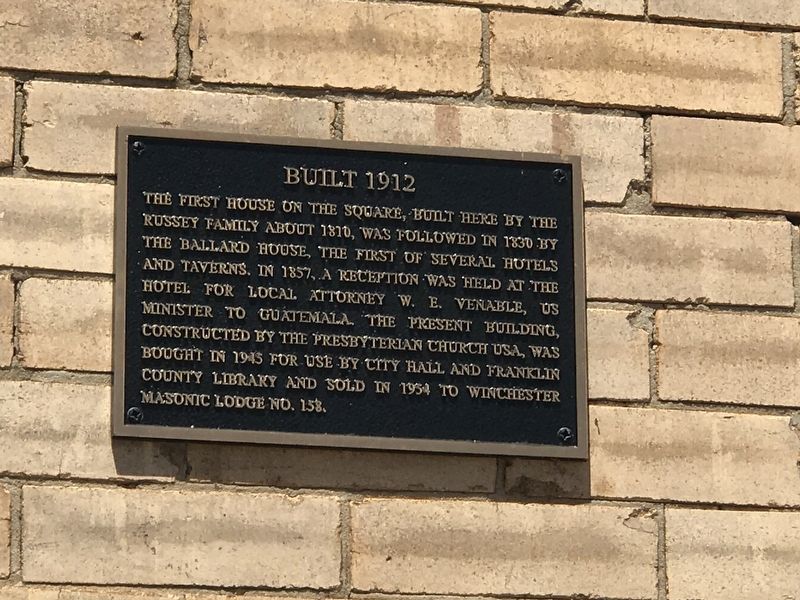 Built 1912 Marker image. Click for full size.
