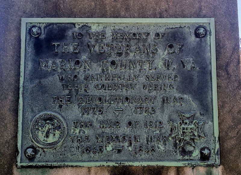 Revolutionary War, War of 1812, Mexican War Plaque. Click for full size. Revolutionary War, War of 1812, Mexican War Plaque image. Click for full size.