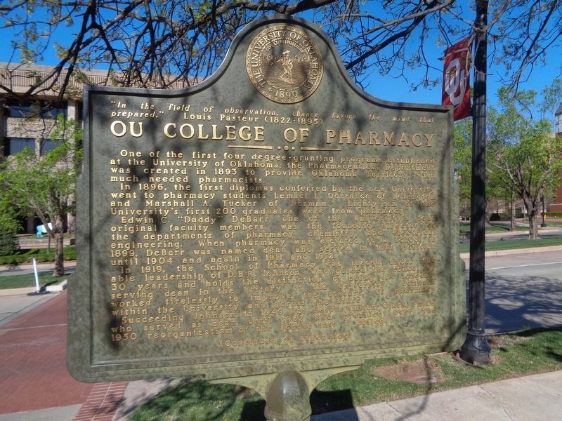 OU College of Pharmacy Marker image. Click for full size.