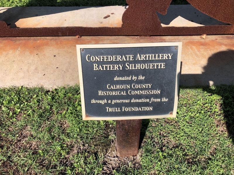 Confederate artillery silhouette tablet image. Click for full size.
