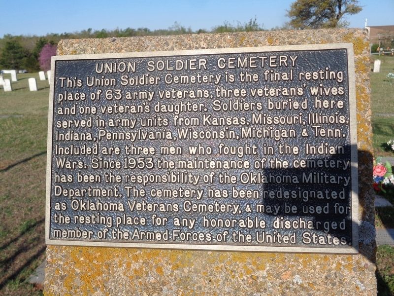 Union Soldier Cemetery Marker. Click for full size. Union Soldier Cemetery Marker image. Click for full size.