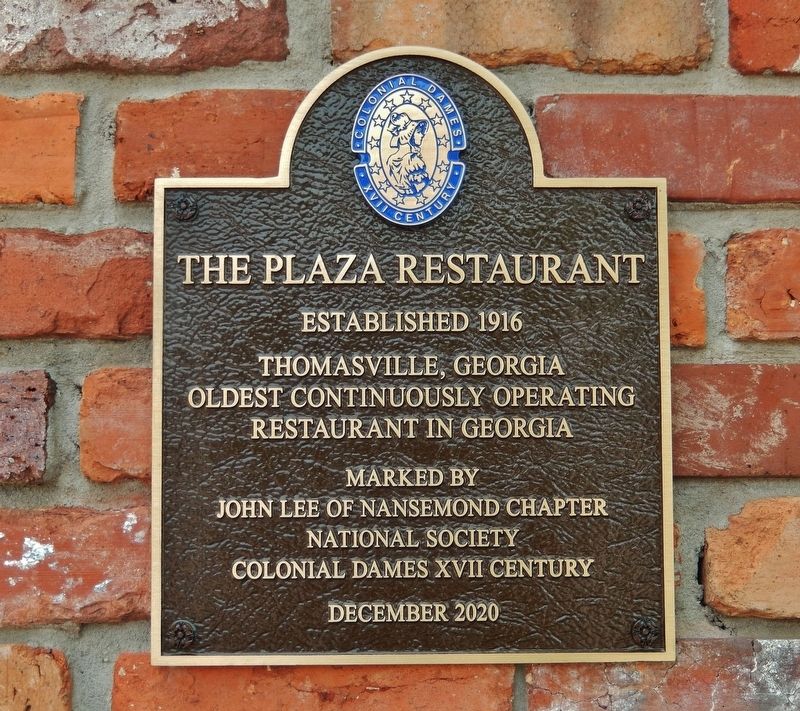 The Plaza Restaurant Marker image. Click for full size.