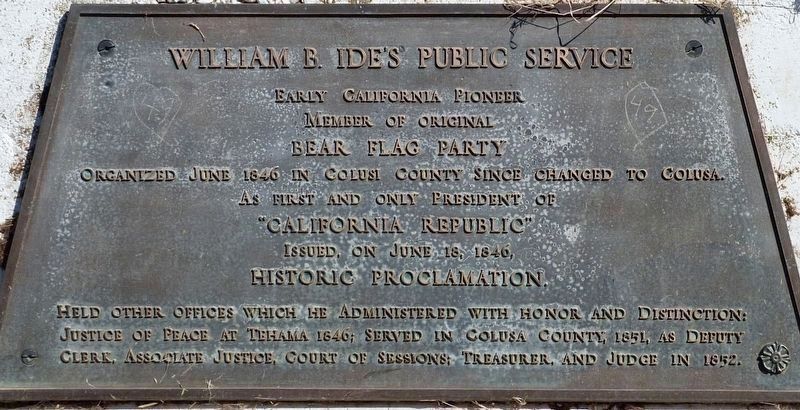 William B. Ides Public Service Marker image. Click for full size.