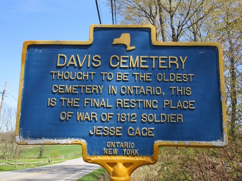 Davis Cemetery Marker. Click for full size. Davis Cemetery Marker image. Click for full size.