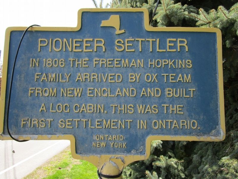 Pioneer Settler Marker. Click for full size. Pioneer Settler Marker image. Click for full size.