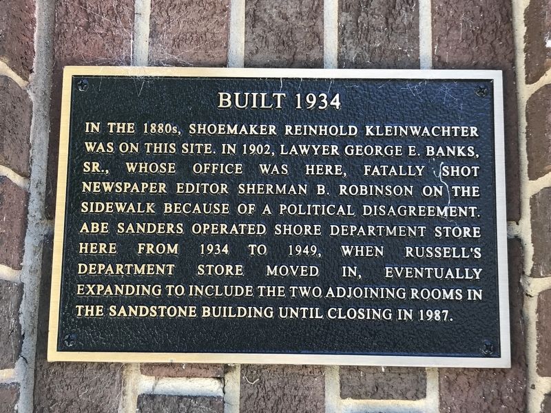 Built 1934 Marker image. Click for full size.