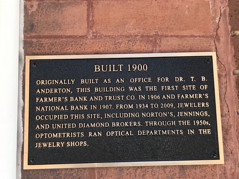 Built 1900 Marker image. Click for full size.