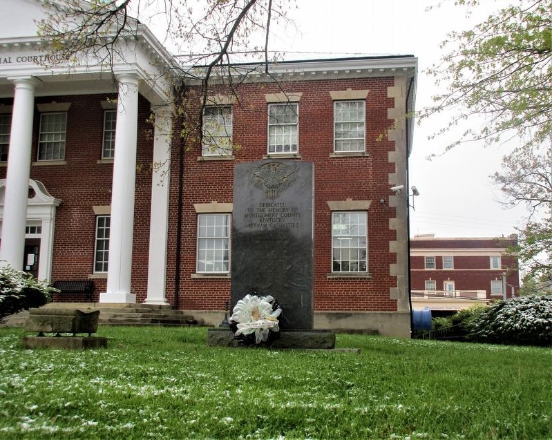 Montgomery County Kentucky Vietnam Casualties Marker. Click for full size. Montgomery County Kentucky Vietnam Casualties Marker image. Click for full size.