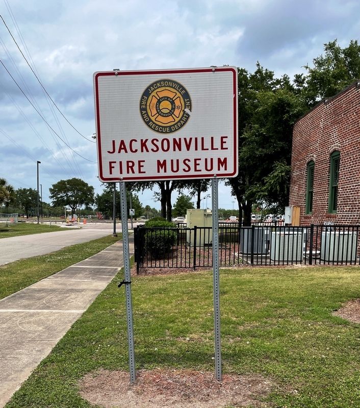Jacksonville Fire Museum sign image. Click for full size.