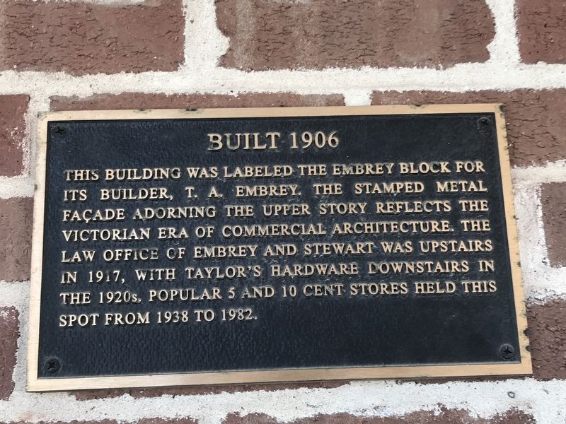 Built 1906 Marker image. Click for full size.