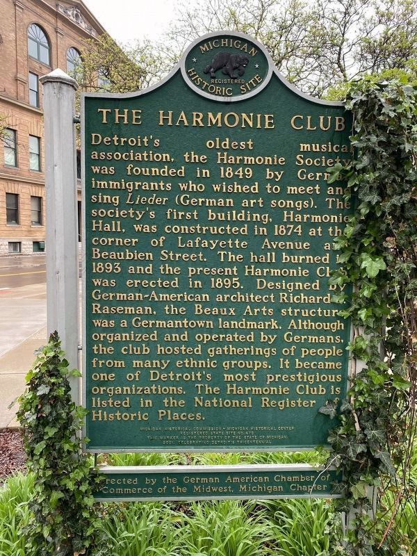 The Harmonie Club Marker image. Click for full size.