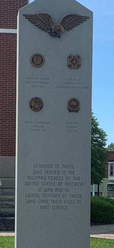In Honor of those who served in the Military Forces of America Marker image. Click for full size.