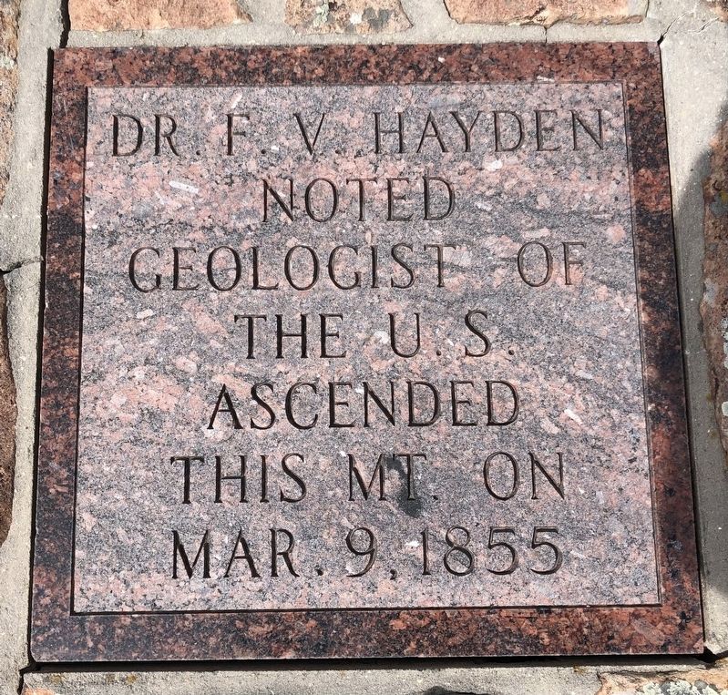 Dr. F. V. Hayden Marker image. Click for full size.
