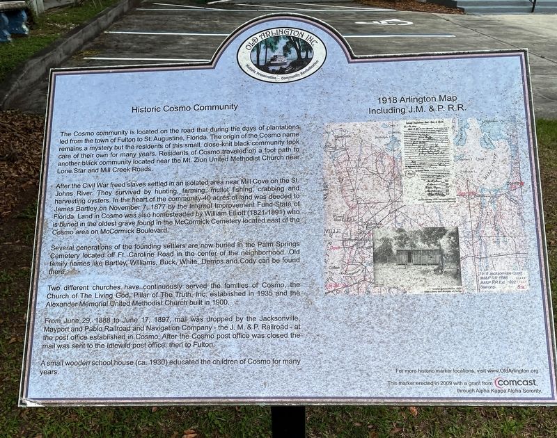 Historic Cosmo Community Marker image. Click for full size.