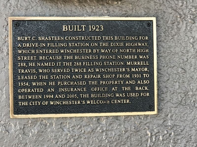 Built 1923 Marker. Click for full size. Built 1923 Marker image. Click for full size.
