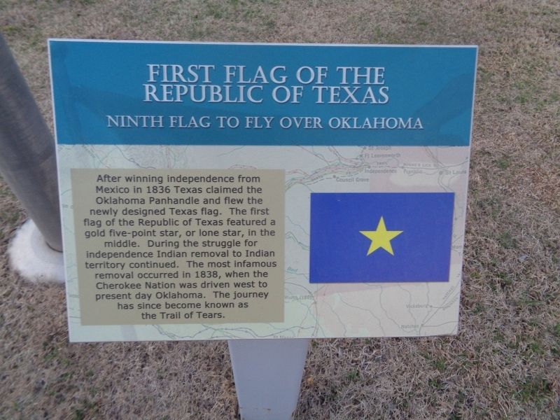 First Flag of the Republic of Texas Marker image. Click for full size.