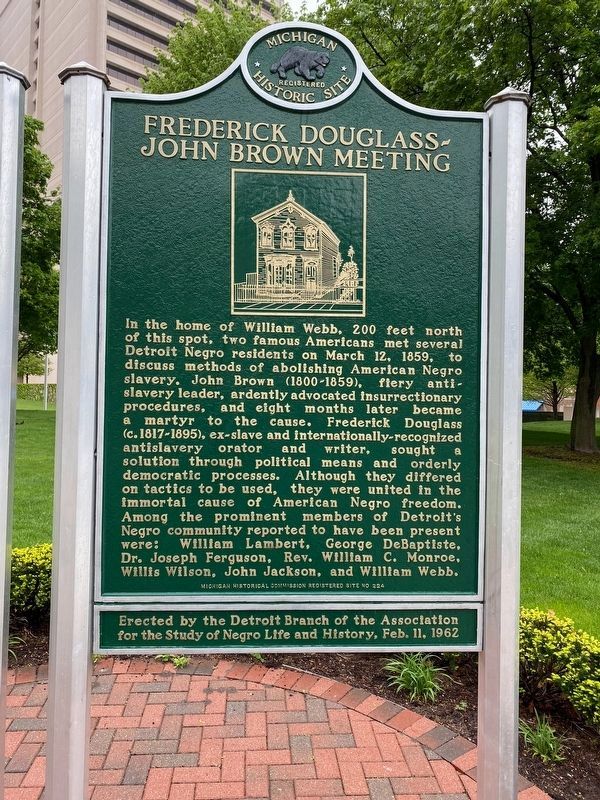 Frederick Douglass - John Brown Meeting Marker. Click for full size. Frederick Douglass - John Brown Meeting Marker image. Click for full size.