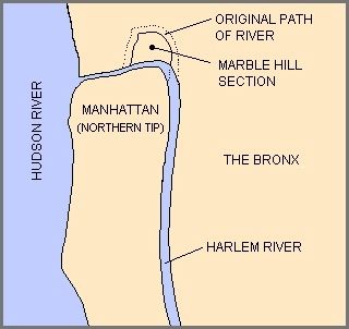 Marble Hill, Manhattan map. Click for full size. Marble Hill, Manhattan map image. Click for full size.