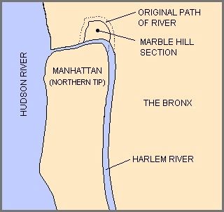 Marble Hill, Manhattan map image. Click for full size.