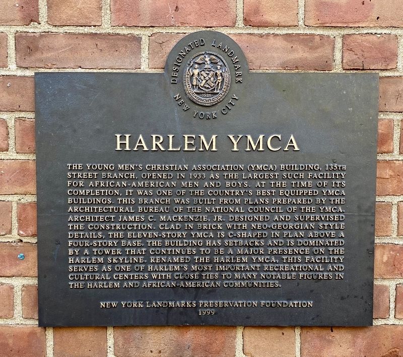 Harlem YMCA Marker image. Click for full size.