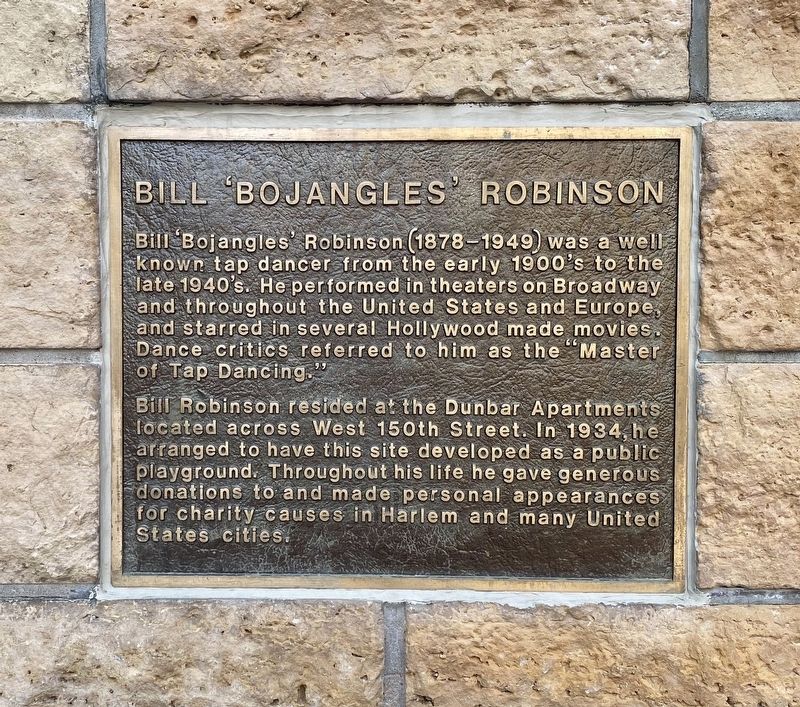 Bill 'Bojangles' Robinson Marker image. Click for full size.