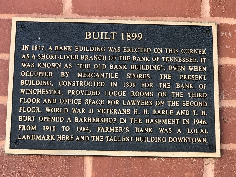 Built 1899 Marker. Click for full size. Built 1899 Marker image. Click for full size.