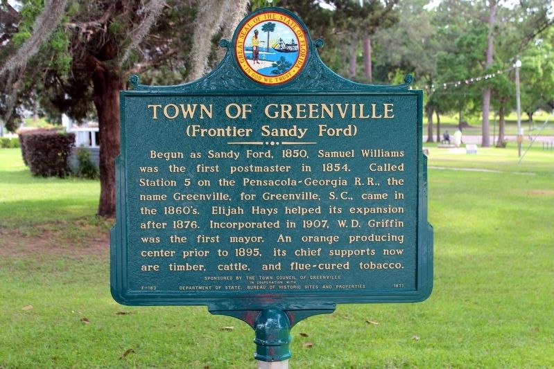 The Town of Greenville Marker image. Click for full size.