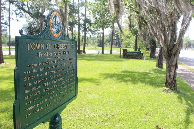 The Town of Greenville Marker Looking West image. Click for full size.