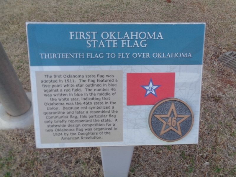 First Oklahoma State Flag Marker image. Click for full size.
