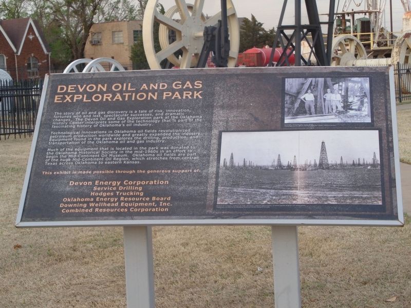 Devon Oil and Gas Exploration Park Marker image. Click for full size.