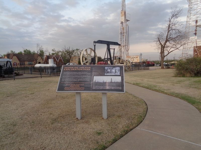 Devon Oil and Gas Exploration Park Marker. Click for full size. Devon Oil and Gas Exploration Park Marker image. Click for full size.