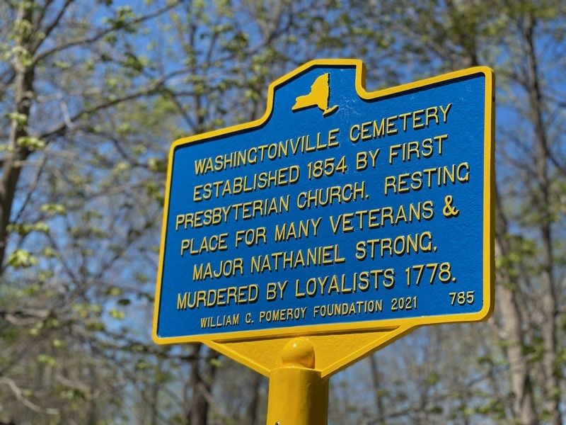 Washingtonville Cemetery Marker image. Click for more information.