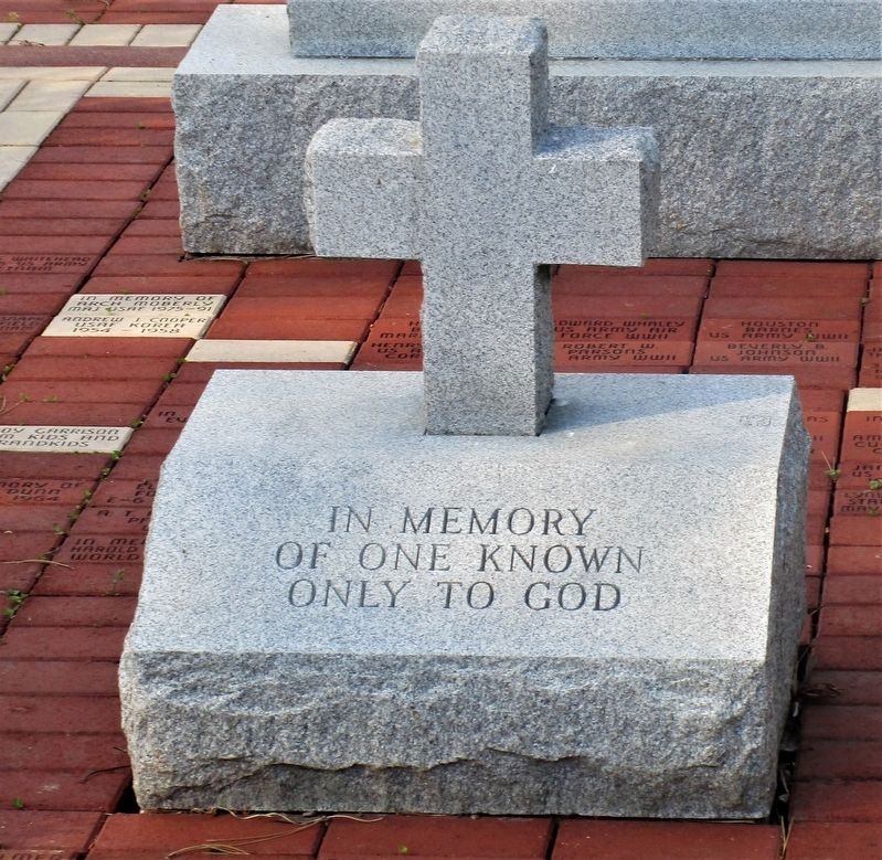 Harrison County Veterans Memorial - an unknown soldier image. Click for full size.
