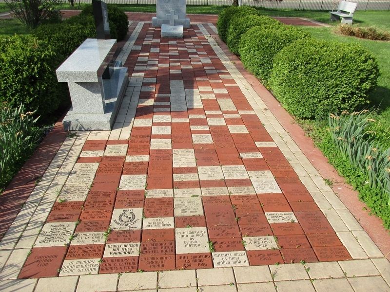 Harrison County Veterans Memorial brick walk image. Click for full size.