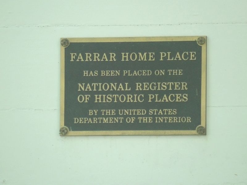 Farrar Home Place Marker. Click for full size. Farrar Home Place Marker image. Click for full size.