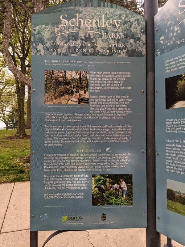 Ecological Restoration and Citizen Stewardship Marker. Click for full size. Ecological Restoration and Citizen Stewardship Marker image. Click for full size.