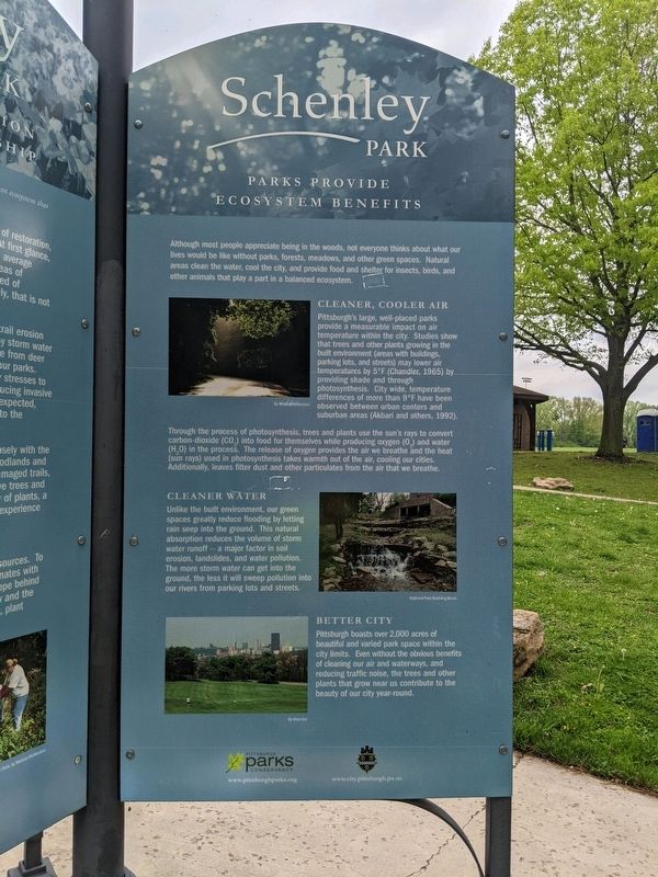 Parks Provide Ecosystem Benefits Marker. Click for full size. Parks Provide Ecosystem Benefits Marker image. Click for full size.