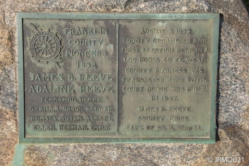 Franklin County Pioneers Marker image. Click for full size.