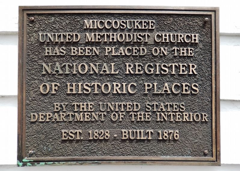 Miccosukee United Methodist Church Marker image. Click for full size.