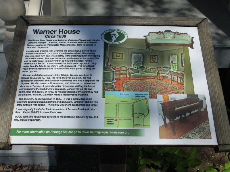 Warner House & Marker image. Click for full size.