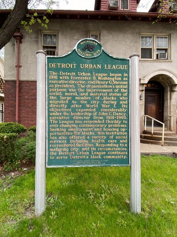 Detroit Urban League Marker image. Click for full size.
