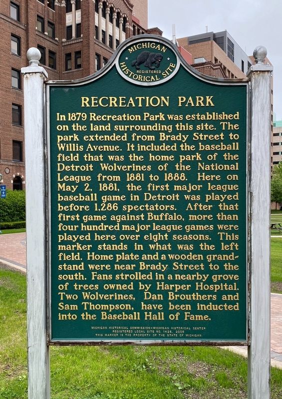 Recreation Park Marker image. Click for full size.