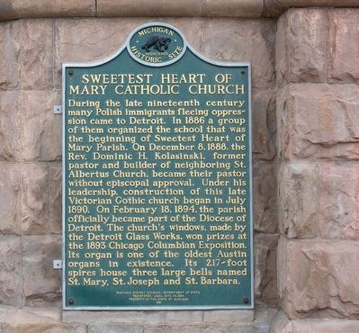 Sweetest Heart of Mary Catholic Church Marker image. Click for full size.