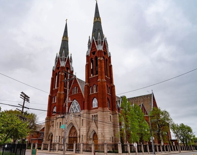 View of church from East Canfield Street. image. Click for full size.