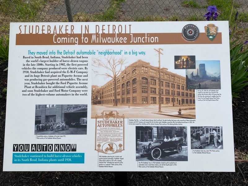 Studebaker in Detroit Marker. Click for full size. Studebaker in Detroit Marker image. Click for full size.