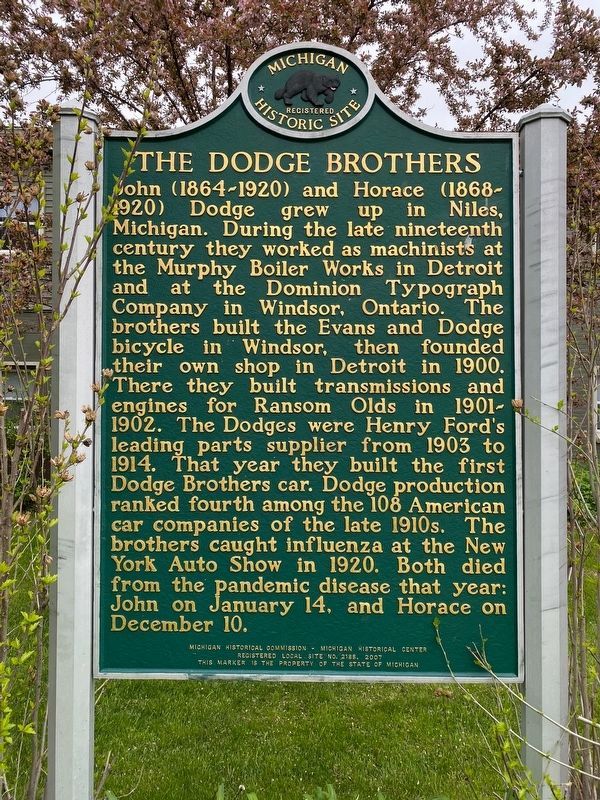 The Dodge Brothers Marker image. Click for full size.