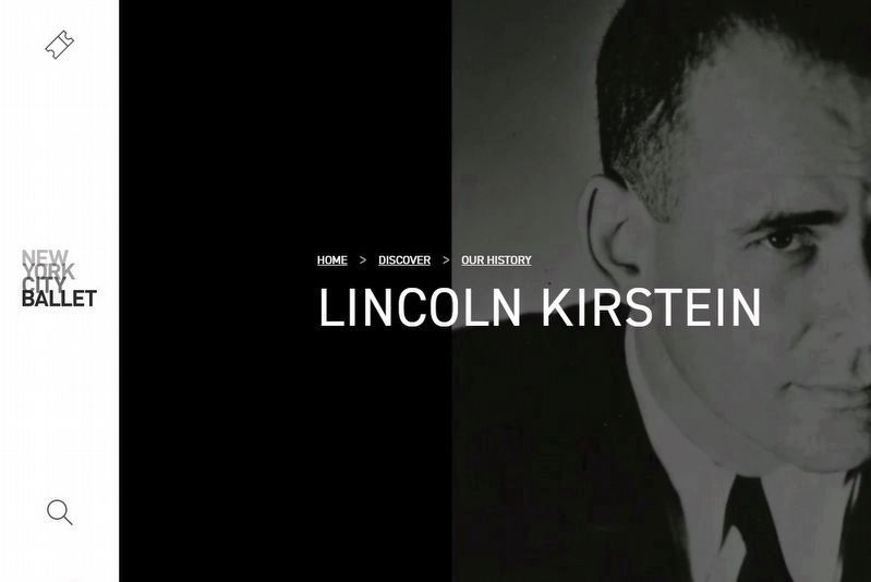Lincoln Kirstein image. Click for more information.