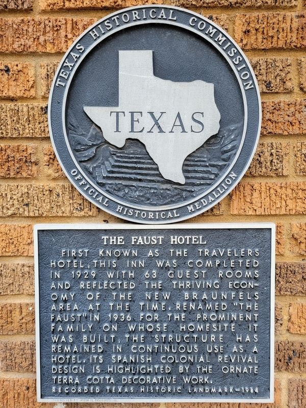 The Faust Hotel Marker image. Click for full size.