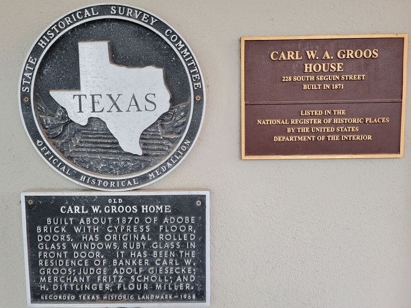 Old Carl W. Groos Home Marker image. Click for full size.